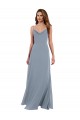 Soft Chiffon V-Back Long Cowl Neck A-Line Formal Dress / Bridesmaid Dress Sudbury