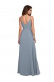 Soft Chiffon V-Back Long Cowl Neck A-Line Formal Dress / Bridesmaid Dress Sudbury