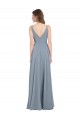 Chiffon V-Back Long V-Neck A-Line Bridesmaid Dress / Evening Gowns Sudbury