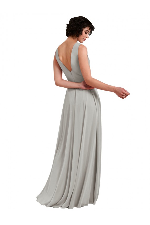 Soft Chiffon Long V-Neck A-Line Bridesmaid Dresses Sudbury
