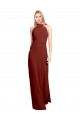 Soft Chiffon Open Back Long Halter Neck A-Line Prom Dress / Bridesmaid Dress Sudbury