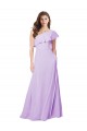 Soft Chiffon Long One Shoulder Lilac A-Line Bridesmaid Dress Sudbury