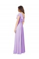 Soft Chiffon Long One Shoulder Lilac A-Line Bridesmaid Dress Sudbury