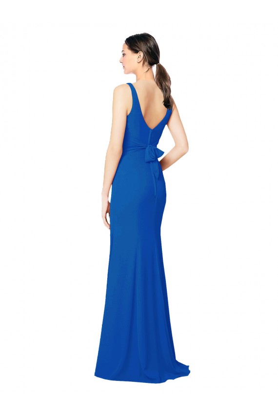 Chiffon Low Back Long Sweetheart Sheath Bridesmaid Dress / Evening Dress Sudbury