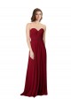 Chiffon Open Back Long Floor Length Sweetheart A-Line Bridesmaid Dress Sudbury