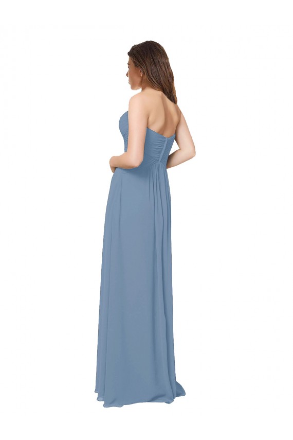 Chiffon Low Back Long Sweetheart A-Line Bridesmaid Dress / Evening Gowns Sudbury