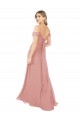 Soft Chiffon Long Off the Shoulder Bliss Pink A-Line Bridal Party Dress Sudbury
