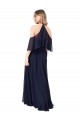Soft Chiffon Long Halter Neck Dark Navy A-Line Formal Dress / Bridesmaid Dress Sudbury
