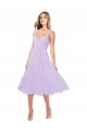 Soft Chiffon Midi Length Sweetheart A-Line High Low Bridesmaid Dress Sudbury