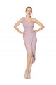 Soft Chiffon V-Back Cocktail Length One Shoulder Mermaid High Low Evening Gown / Prom Dress / Bridesmaid Dress Sudbury