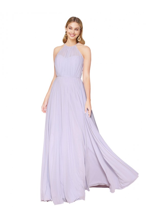 Soft Chiffon Long Halter Neck A-Line Formal Evening Gown / Prom Dress / Bridesmaid Dress Sudbury