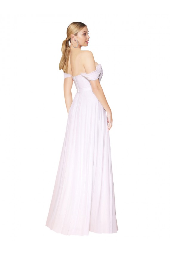 Soft Chiffon Long Off the Shoulder A-Line Formal Evening Gown / Prom Dress / Bridesmaid Dress Sudbury