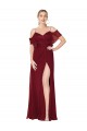 Soft Chiffon V-Back Long Off the Shoulder Trumpet Formal Evening Gown / Prom Dress / Bridesmaid Dress Sudbury