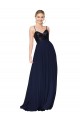 Soft Chiffon & Sequin Long Spaghetti Straps A-Line Semi Formal Evening Dress / Prom Dress / Bridesmaid Dress Sudbury
