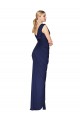 Soft Chiffon V-Back Long V-Neck Dark Navy Mermaid Formal Evening Gown / Prom Dress / Bridesmaid Dress Sudbury
