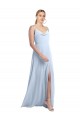 Chiffon V-Back Long Spaghetti Straps A-Line Bridesmaid Dress / Evening Gowns Sudbury