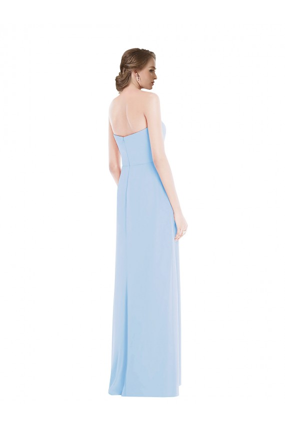 Soft Chiffon Long Sweetheart Light Sky Blue A-Line Formal Dress / Bridesmaid Dress Sudbury