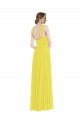Soft Chiffon Long Spaghetti Straps Yellow A-Line Semi Formal Evening Dress / Bridesmaid Dress Sudbury