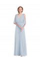 Soft Chiffon Long V-Neck A-Line Evening Gown / Bridesmaid Dress Sudbury