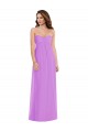 Soft Chiffon Low Back Long Sweetheart Violet A-Line Semi Formal Evening Dress / Bridesmaid Dress Sudbury