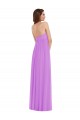 Soft Chiffon Low Back Long Sweetheart Violet A-Line Semi Formal Evening Dress / Bridesmaid Dress Sudbury
