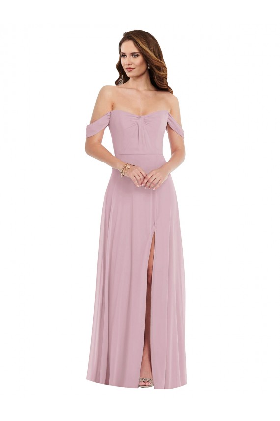 Soft Chiffon Long Sweetheart A-Line Black Tie Evening Gown / Bridesmaid Dress Sudbury