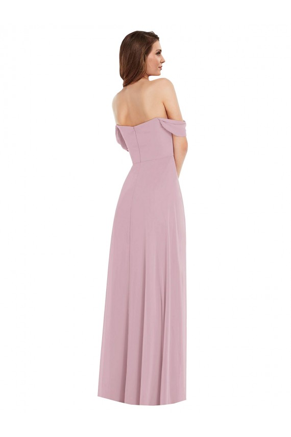 Soft Chiffon Long Sweetheart A-Line Black Tie Evening Gown / Bridesmaid Dress Sudbury