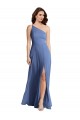 Soft Chiffon Long One Shoulder Windsor Blue A-Line Formal Evening Gown / Bridesmaid Dress Sudbury