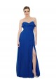 Soft Chiffon Long Sweetheart Royal Blue A-Line Bridesmaid Dress Sudbury