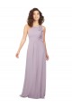 Chiffon Keyhole Back Long Halter Neck Pink Glow A-Line Bridesmaid Dress / Evening Dress Sudbury
