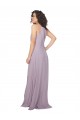 Chiffon Keyhole Back Long Halter Neck Pink Glow A-Line Bridesmaid Dress / Evening Dress Sudbury