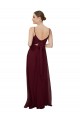 Soft Chiffon Keyhole Back Long Scoop Neck A-Line Bridesmaid Dress Sudbury