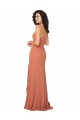 Soft Chiffon V-Back Long Square Neck A-Line Bridesmaid Dress Sudbury