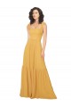 Soft Chiffon Long Square Neck Saffron A-Line Bridesmaid Dress Sudbury