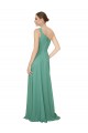 Soft Chiffon Long One Shoulder Icelandic Silver A-Line Bridesmaid Dress Sudbury