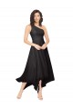 Soft Chiffon Midi Length One Shoulder A-Line High Low Bridesmaid Dress Sudbury