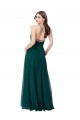 Chiffon Criss Cross Back Long V-Neck A-Line Wedding Party Dress Sudbury