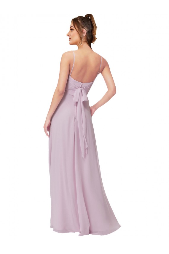 Soft Chiffon Long Sweetheart Pink Glow A-Line Bridesmaid Dress Sudbury