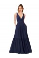 Chiffon V-Back Long Full Length V-Neck A-Line Evening Gowns / Bridesmaid Dress Sudbury