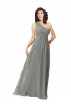 Soft Chiffon Long One Shoulder Wisteria A-Line Bridesmaid Dress Sudbury