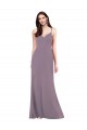 Soft Chiffon Criss Cross Open Back Long Sweetheart Column Formal Evening Gown / Bridesmaid Dress Sudbury