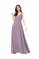 Soft Chiffon Low Back Long V-Neck Sheath Formal Evening Gown / Bridesmaid Dress Sudbury