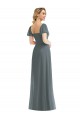 Soft Chiffon Long Square Neck A-Line Semi Formal Evening Dress / Bridesmaid Dress Sudbury