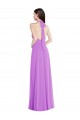 Soft Chiffon Backless Long Halter Neck A-Line Formal Evening Gown / Bridesmaid Dress Sudbury