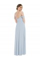 Soft Chiffon Long Off the Shoulder Sea Glass A-Line Semi Formal Evening Dress / Bridesmaid Dress Sudbury