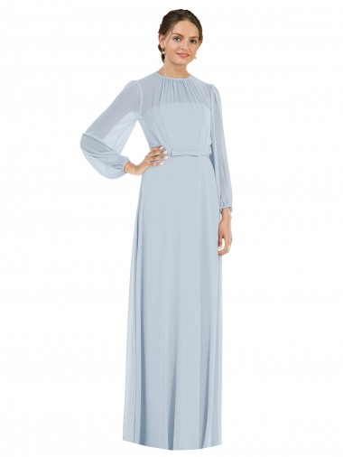 Soft Chiffon Keyhole Back Long Strapless A-Line Formal Evening Gown / Bridesmaid Dress Sudbury