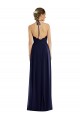 Soft Chiffon Open Back Long Halter Neck Dark Navy A-Line Semi Formal Evening Dress / Bridesmaid Dress Sudbury