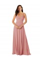 Lxue Chiffon V-Back Long V-Neck A-Line Bridesmaid Dress Sudbury