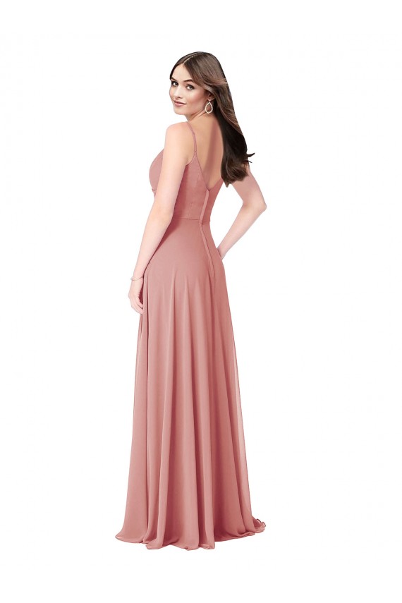 Lxue Chiffon V-Back Long V-Neck A-Line Bridesmaid Dress Sudbury