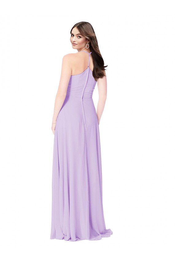 Soft Chiffon Long V-Neck Saffron A-Line Formal Dress / Bridesmaid Dress Sudbury